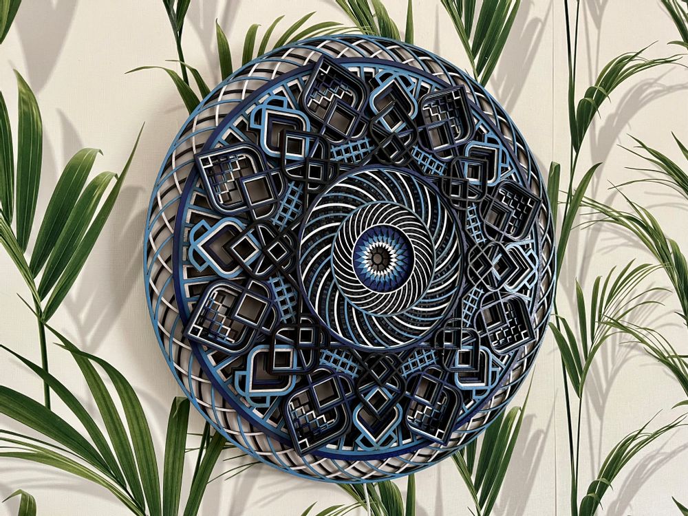 Autres objets connectés - Mandala lumineux à fleurs LED, décoration murale, lumière d'ambiance, décoration d'appartement - BHDECOR