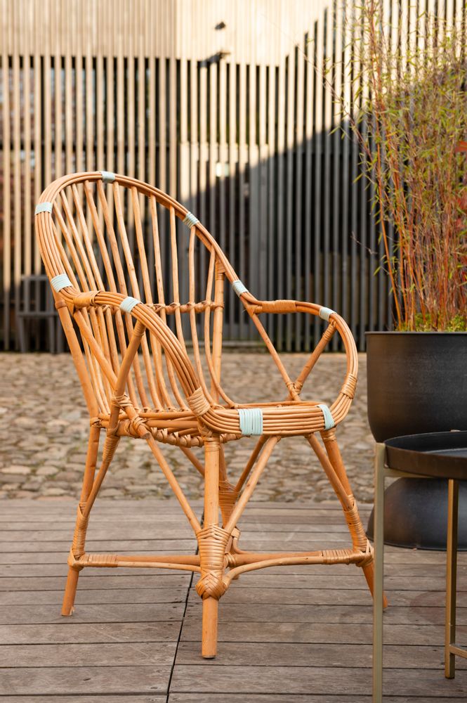 Lawn armchairs - MARIUS wicker armchair - KOK MAISON