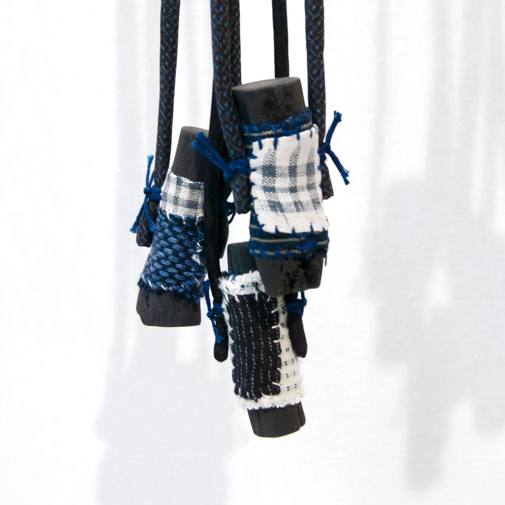 Jewelry - Long necklace KOFU-MINI-EDA - CHARCOAL ESKIMEÏT