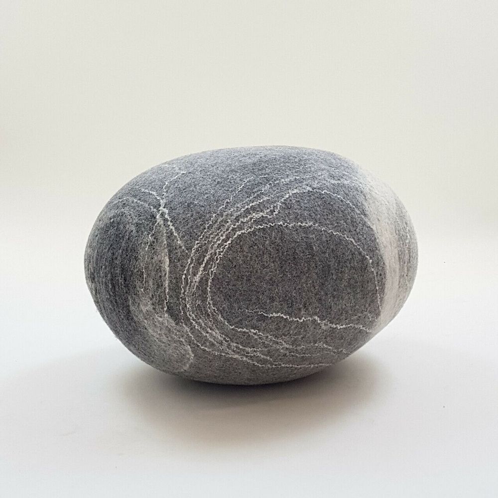 Fabric cushions - Felted wool floor cushion - Pierre collection - L'ATELIER DES CREATEURS