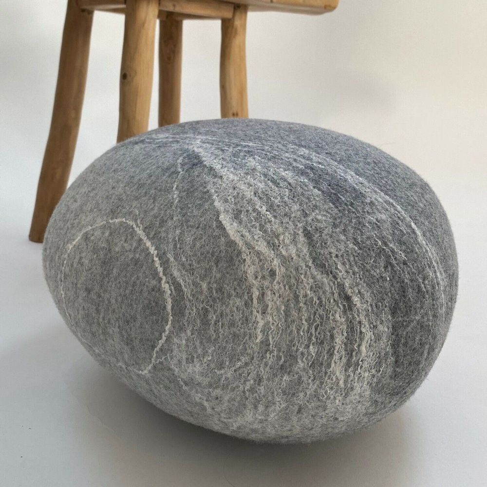 Coussins textile - Coussin de sol en laine feutrée - Collection Pierre - L'ATELIER DES CREATEURS