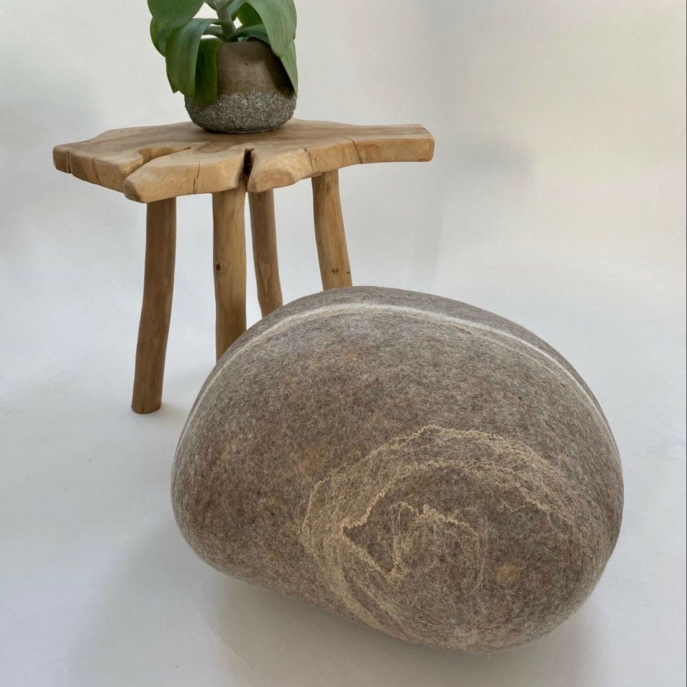 Coussins textile - Coussin de sol en laine feutrée, collection Agate - L'ATELIER DES CREATEURS