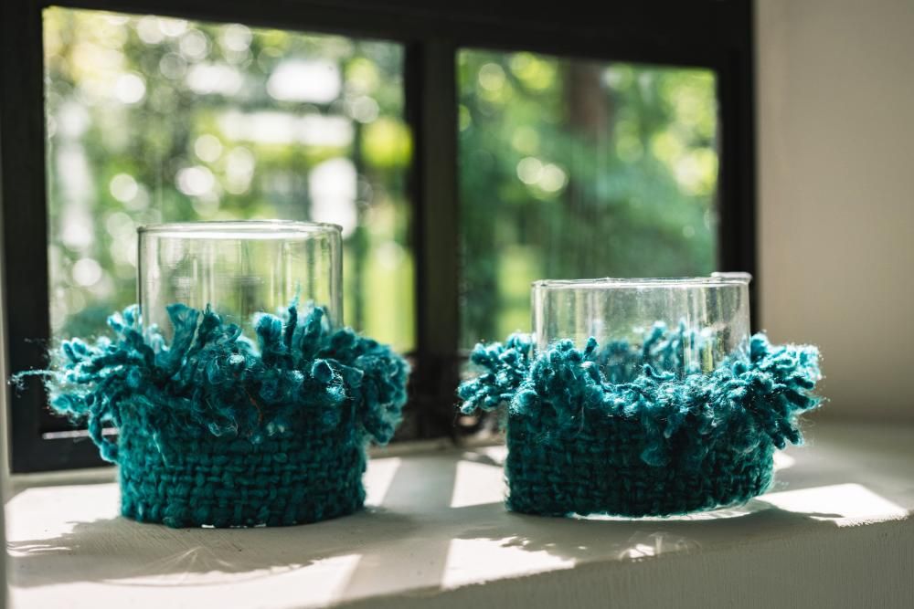 Bougeoirs et photophores  - Le Bougeoir Oh My Gee - Aqua - S - Set de 4 - BAZAR BIZAR LIVING