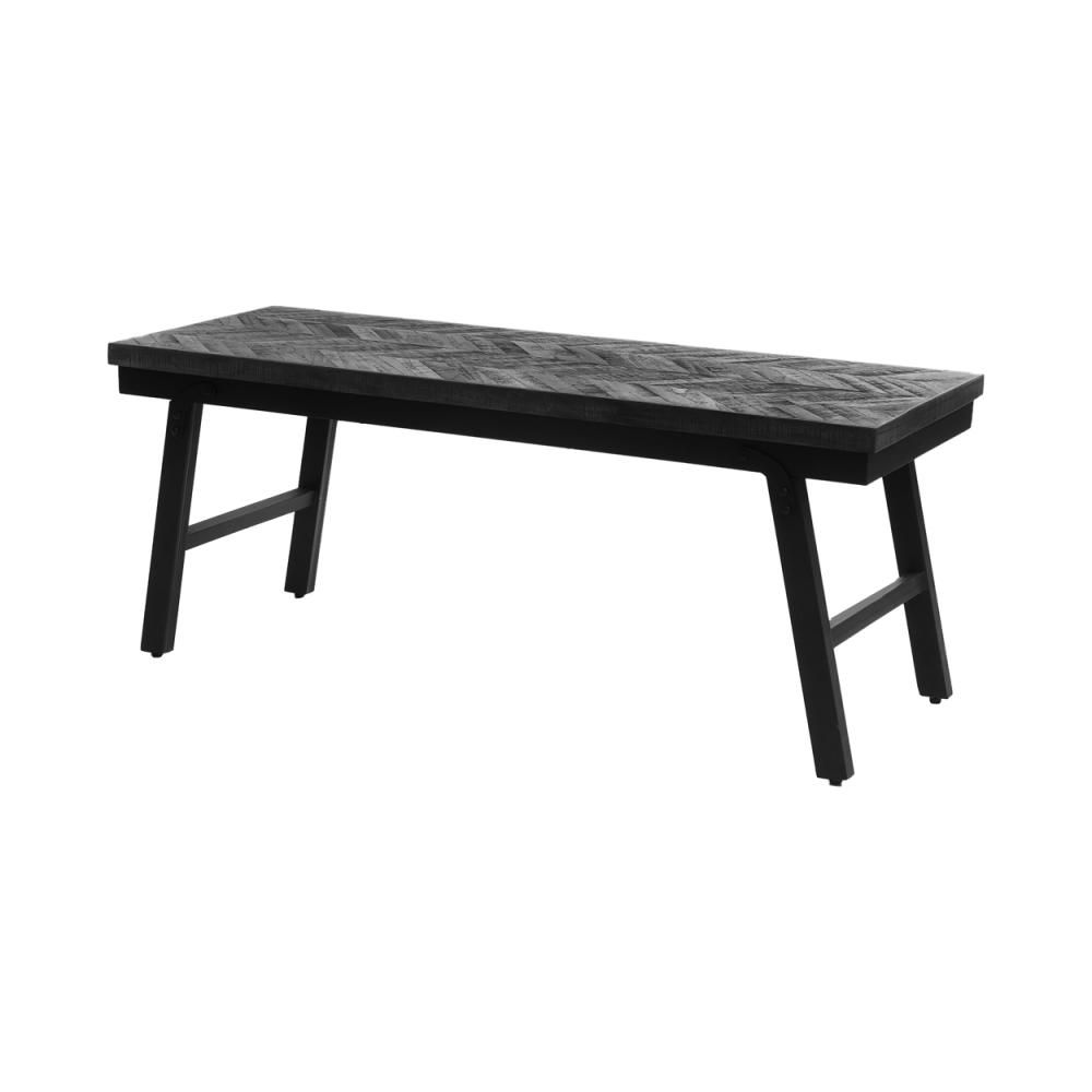 Benches - The Herringbone Bench - Black - 110 - BAZAR BIZAR LIVING