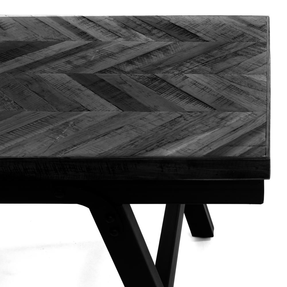 Benches - The Herringbone Bench - Black - 110 - BAZAR BIZAR LIVING