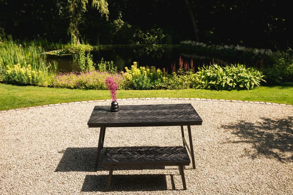 Benches - The Herringbone Bench - Black - 110 - BAZAR BIZAR LIVING