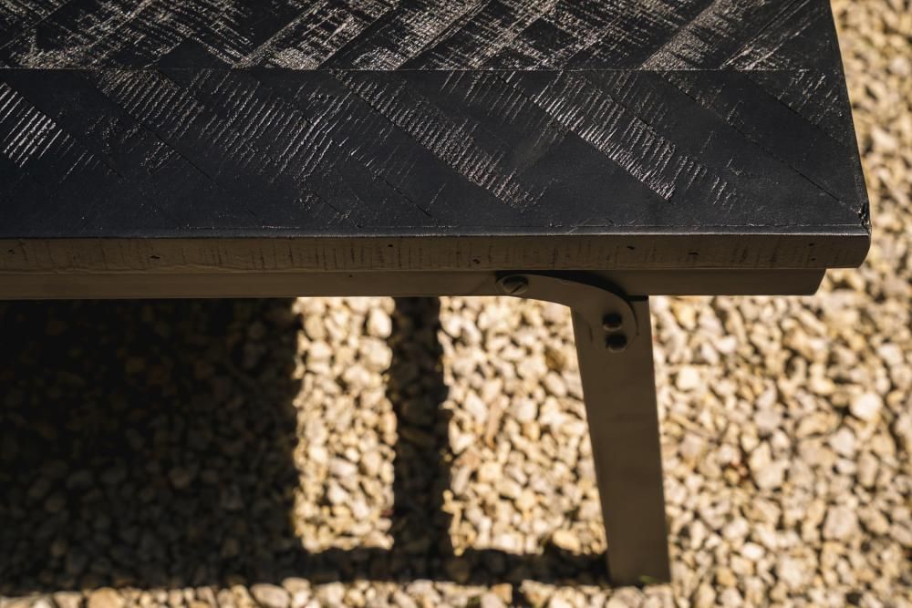 Benches - The Herringbone Bench - Black - 110 - BAZAR BIZAR LIVING