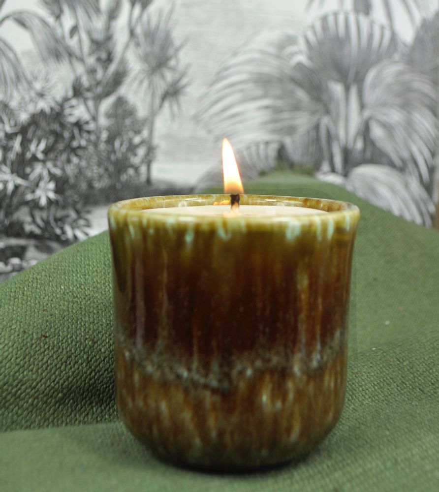 Coffrets et boîtes - BOUGIE 170G/300G MADE IN FRANCE EN CERAMIQUE univers jungle - NATOÈ FRAGRANCES