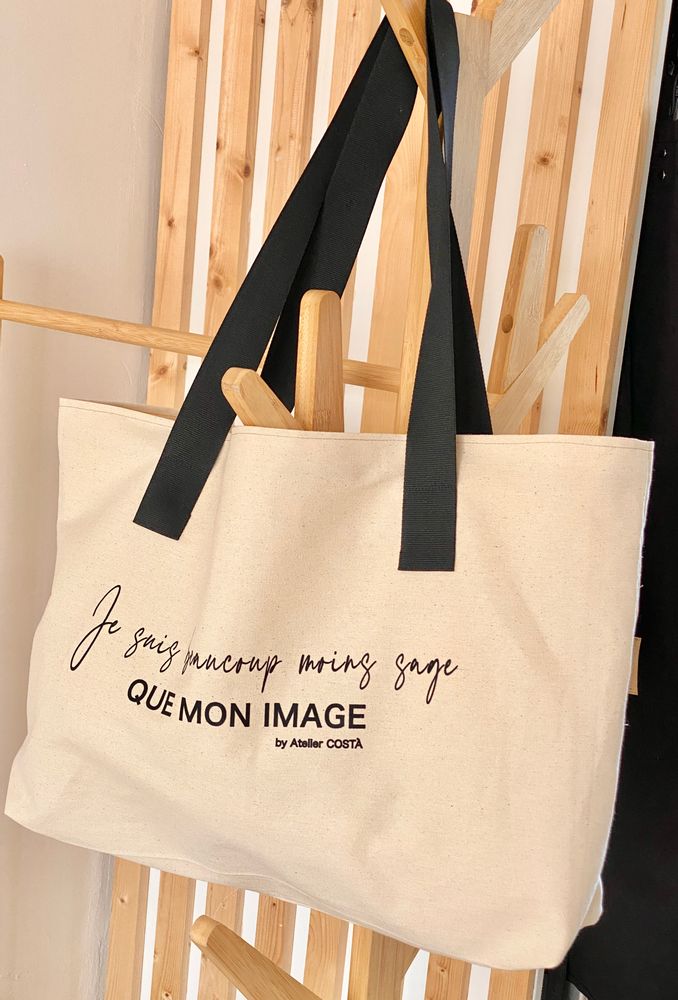 Sacs et cabas - CABAS cotton "Sage comme une image" - ATELIER COSTÀ