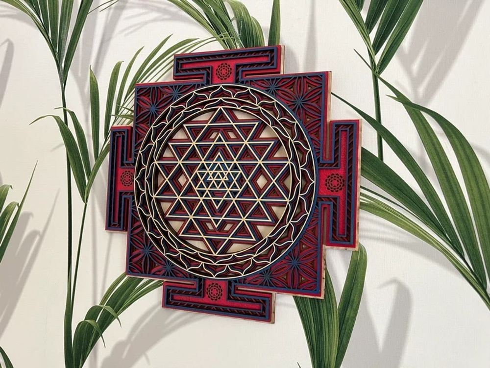 Other wall decoration - Sri Yantra Mandala, Sacred Geometry - BHDECOR