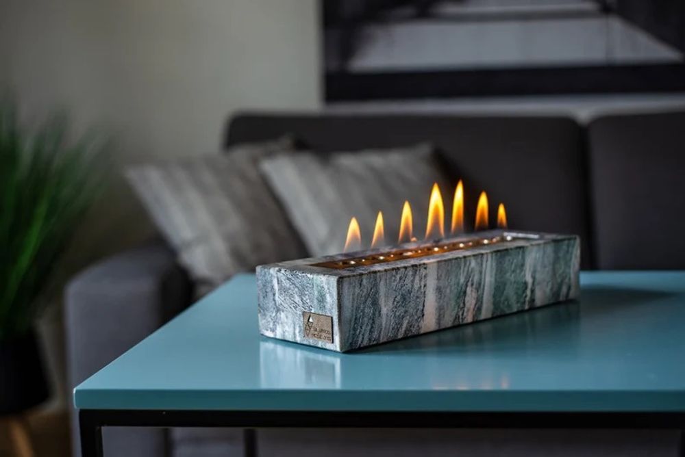 Objets de décoration - Cheminée écologique portable, décor de table, décor personnalisé - BHDECOR