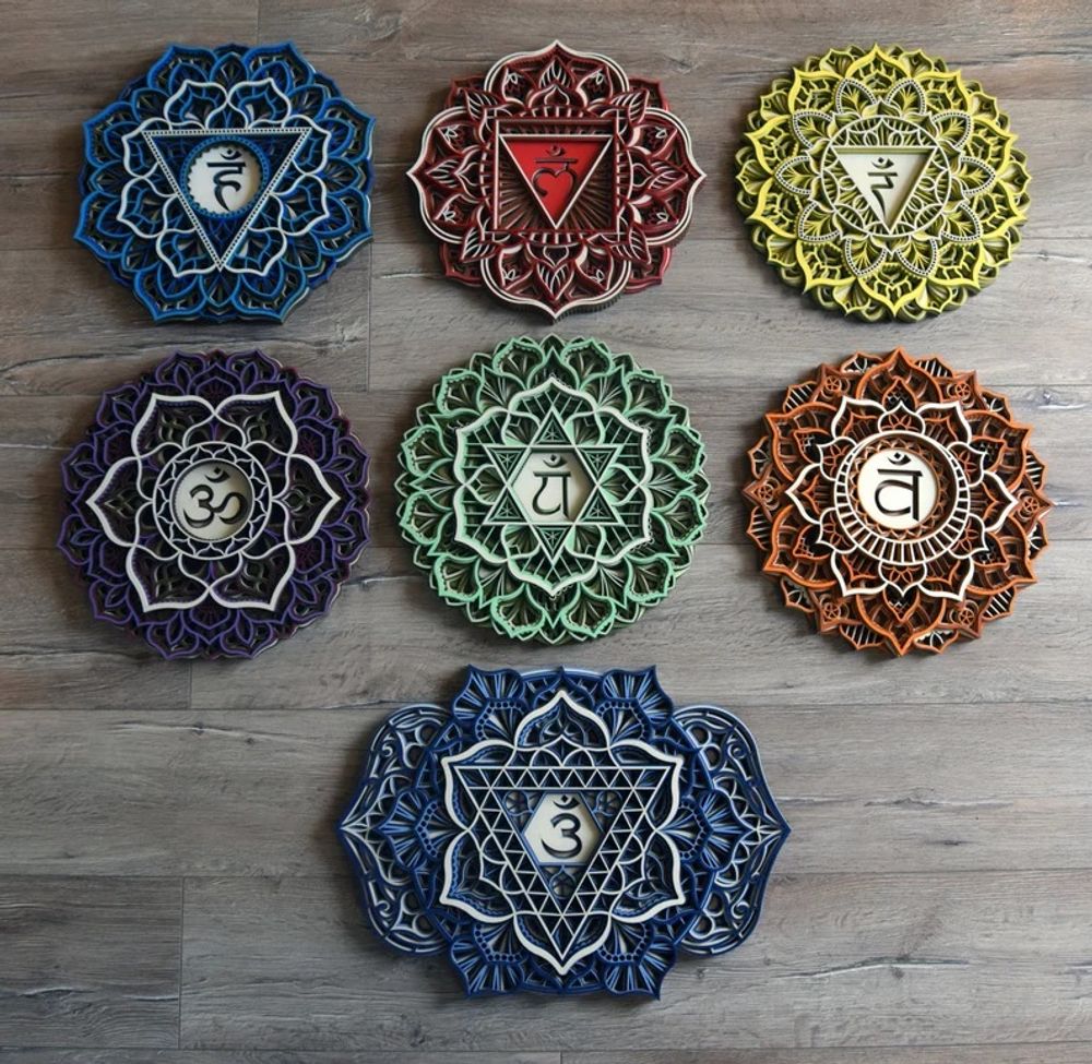 Other wall decoration - 7 Chakra Wall Art Set - BHDECOR