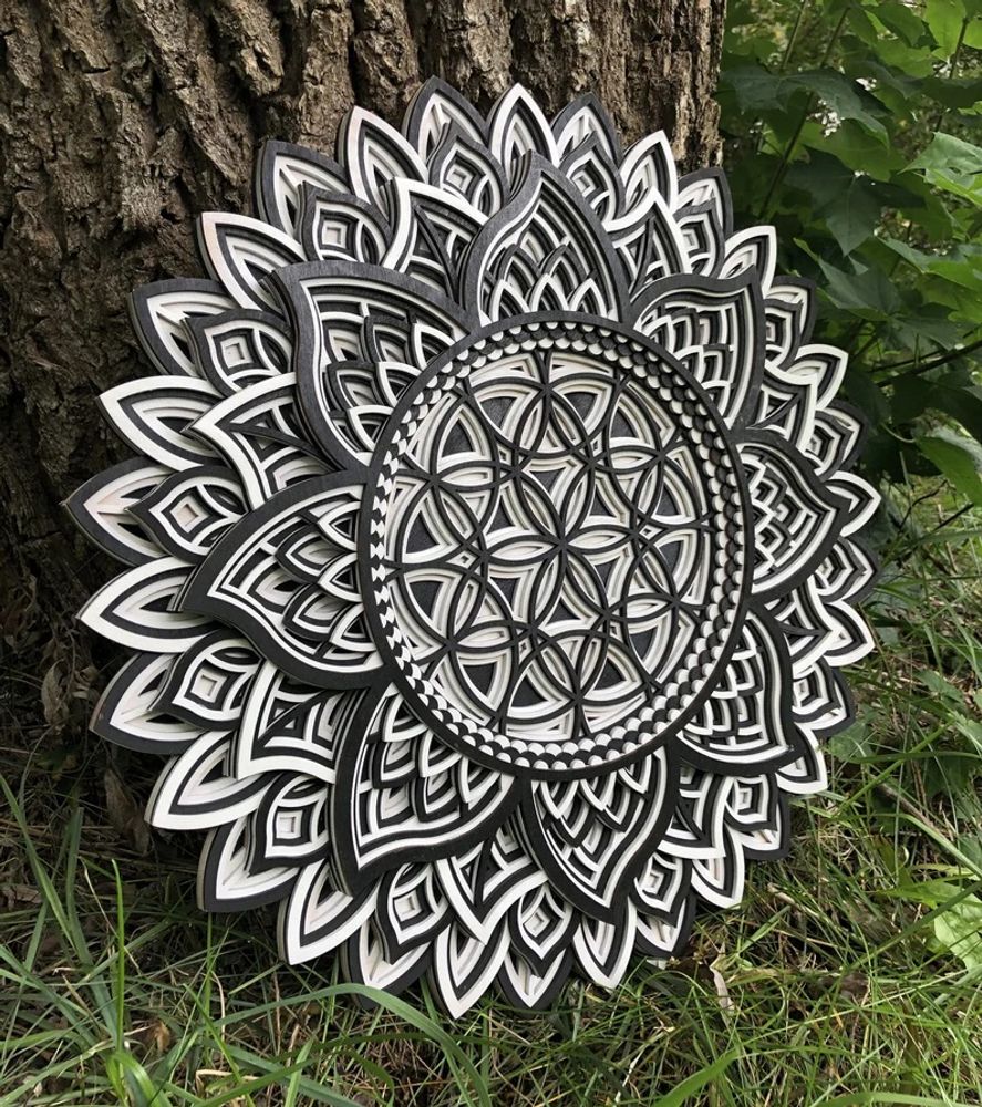Other wall decoration - Wood Mandala, Apartment Decor - BHDECOR