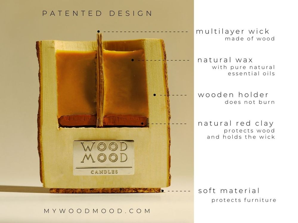 Cadeaux - Bougies en bois, WOOD MOOD - UKRAINIAN CERAMIC AND CRAFT