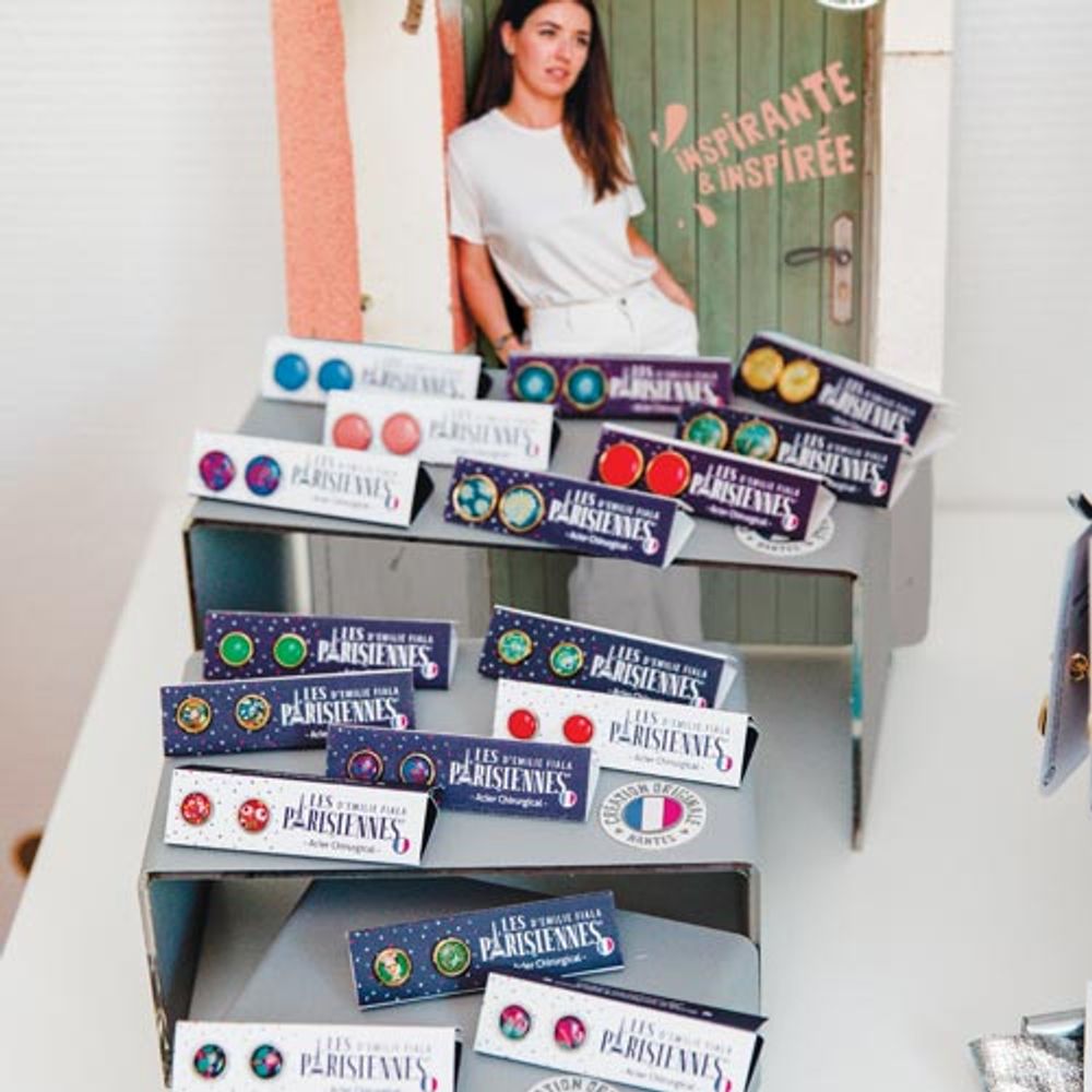 Bijoux - Boucles d'oreilles Queen Size acier chirurgical inoxydable Or - Douanier Rousseau - LES JOLIES D'EMILIE