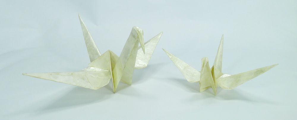 Decorative objects - STARWOOD Capiz Shell Tabletop Crane Origami - DESIGN PHILIPPINES OBJECTS