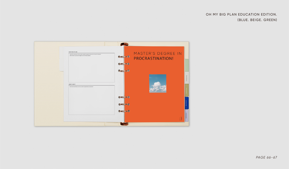 Stationery - OH MY BIG PLAN Education Edition planner BLUE - OH MY BIG PLAN