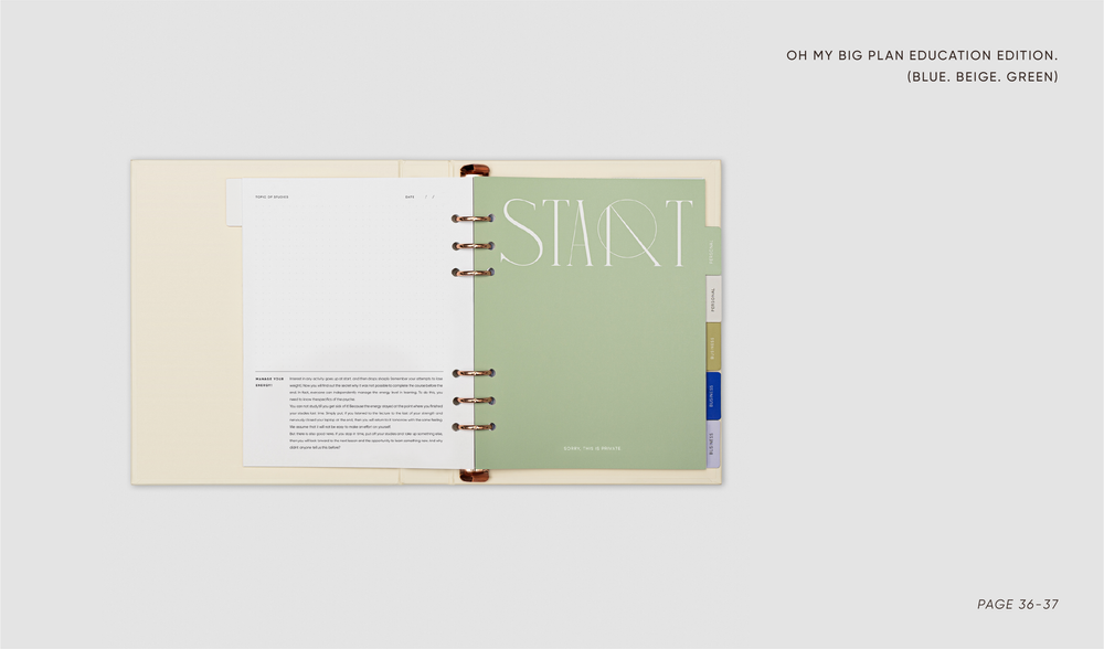 Stationery - OH MY BIG PLAN Education Edition planner BLUE - OH MY BIG PLAN