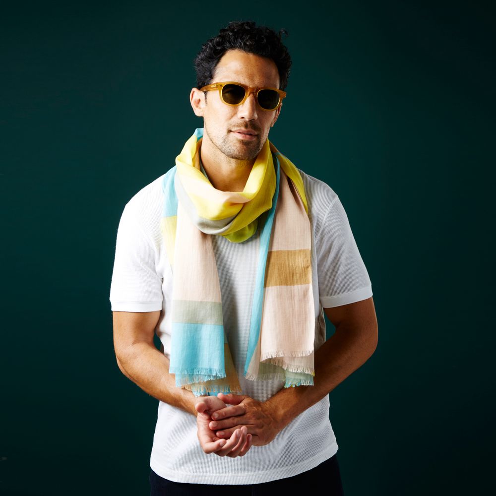 Foulards et écharpes - FOULARD HOMME MAUPITI COTON BIO - AV08 PARIS