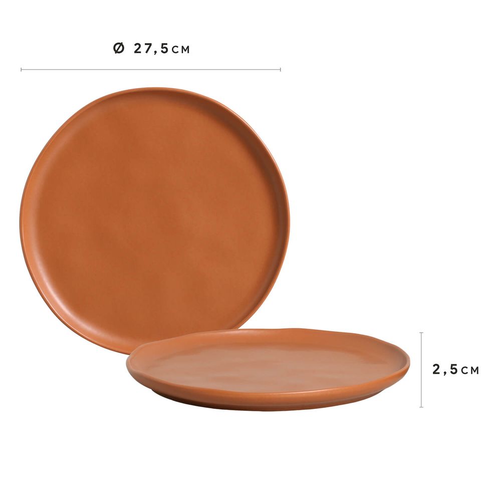 Everyday plates - BIO STONEWARE TERRAKOTTA DINNER PLATE - PORTO BRASIL CERÂMICA