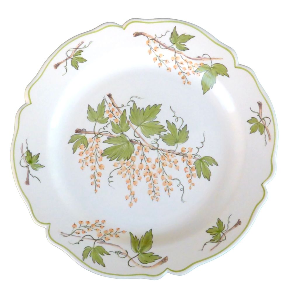Formal plates - Feston Plate with hand painted Pouplard Fruits decoration - BOURG-JOLY MALICORNE