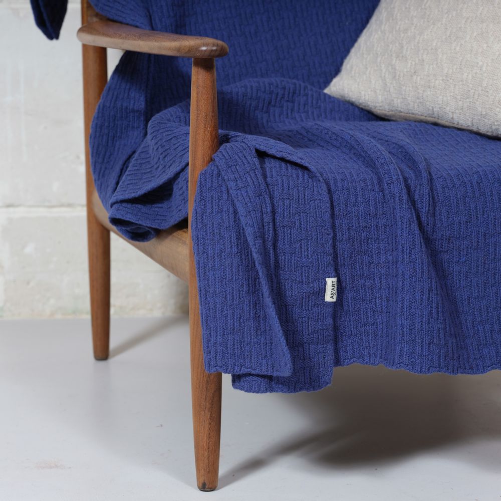 Fabric cushions - Merino wool cushions knitted in France, Vallon collection - AS'ART A SENSE OF CRAFTS