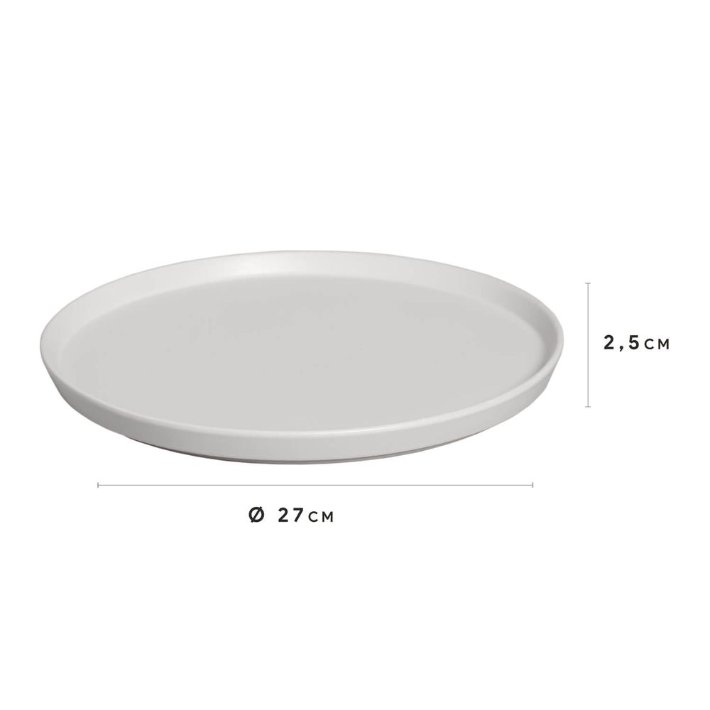 Everyday plates - NEO STONEWARE VIT DINNER PLATE - PORTO BRASIL CERÂMICA