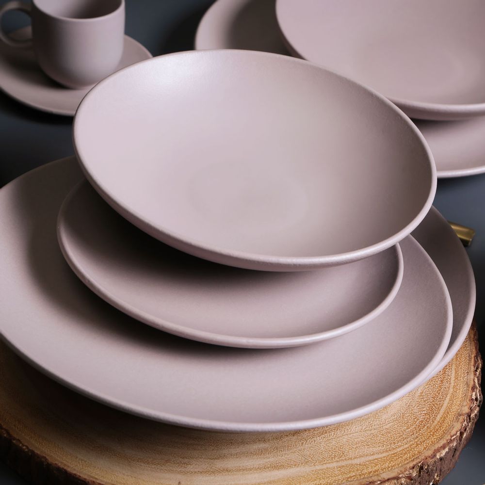 Everyday plates - STONEWARE MAHOGANY COUP DINNER PLATE - PORTO BRASIL CERÂMICA