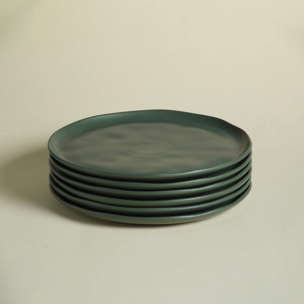 Everyday plates - BIO STONEWARE LEAF DINNER PLATE - PORTO BRASIL CERÂMICA