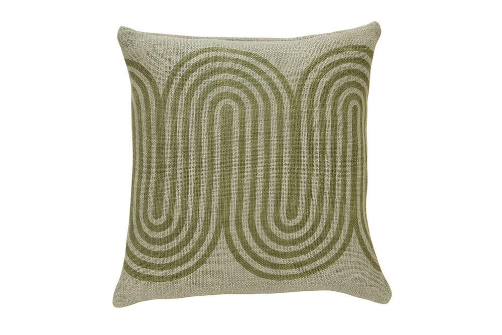 Couettes et oreillers - Coussin décoratif en forme de vagues, 18 x 18 pouces - CASA AMAROSA