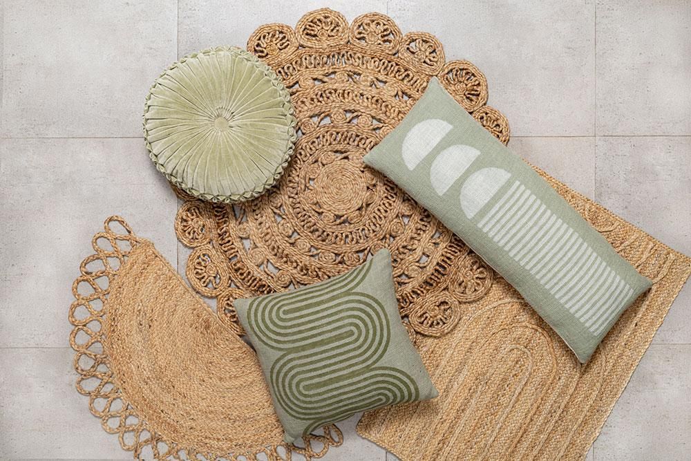 Couettes et oreillers - Coussin décoratif en forme de vagues, 18 x 18 pouces - CASA AMAROSA
