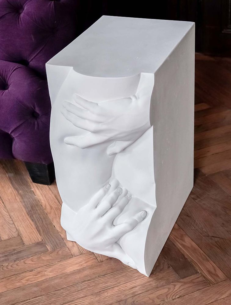 Coffee tables - Frieze Side Table Sculpture - LO CONTEMPORARY