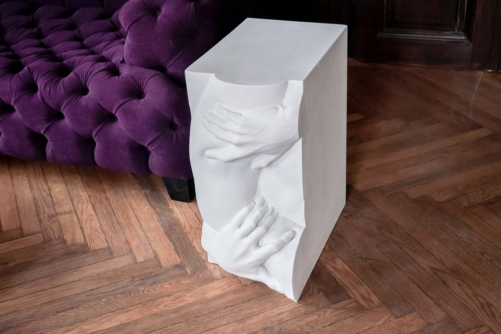Coffee tables - Frieze Side Table Sculpture - LO CONTEMPORARY