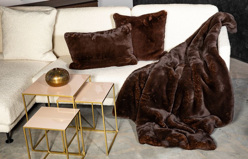 Garden textiles - Fox - Faux fur Plaid - DECKENKUNST MANUFAKTUR GERMANY