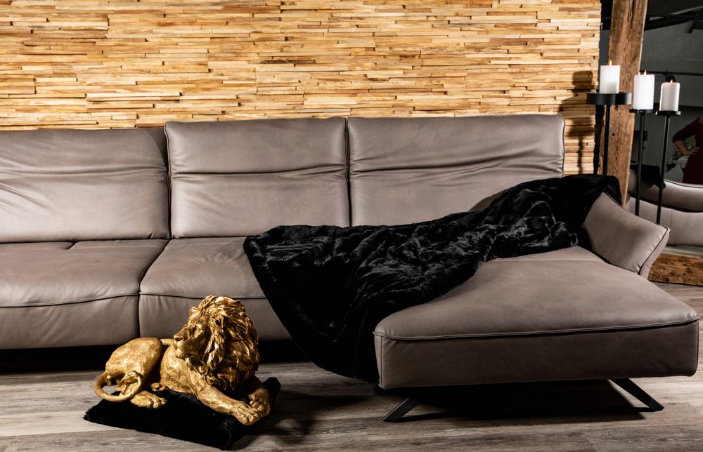 Garden textiles - Fox - Faux fur Plaid - DECKENKUNST MANUFAKTUR GERMANY