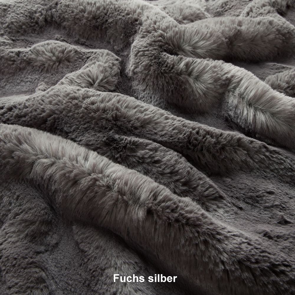 Garden textiles - Fox - Faux fur Plaid - DECKENKUNST MANUFAKTUR GERMANY