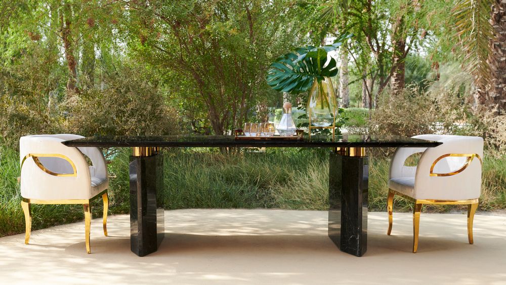 Tables Salle à Manger - Table à manger en pierre Kaya - AURA LIVING