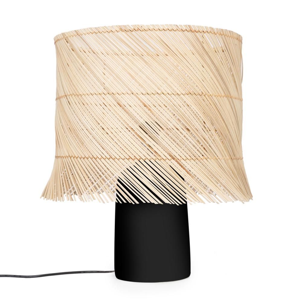 Table lamps - The Rattan Table Lamp - Black Natural - BAZAR BIZAR LIVING