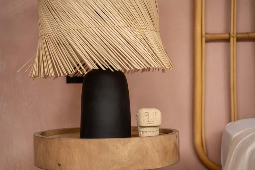 Table lamps - The Rattan Table Lamp - Black Natural - BAZAR BIZAR LIVING