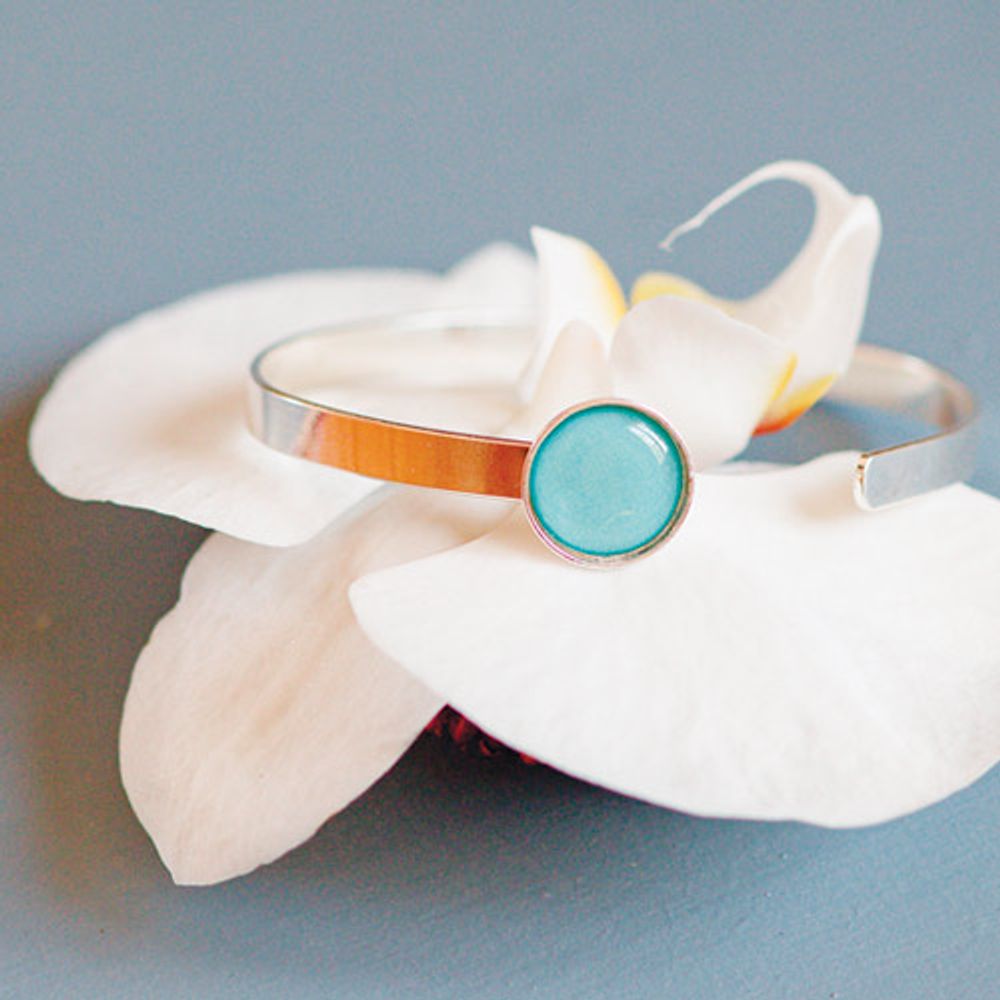 Bijoux - Thin bangle finishing touch all silver 925 Les Parisiennes Flash Lavande - LES JOLIES D'EMILIE