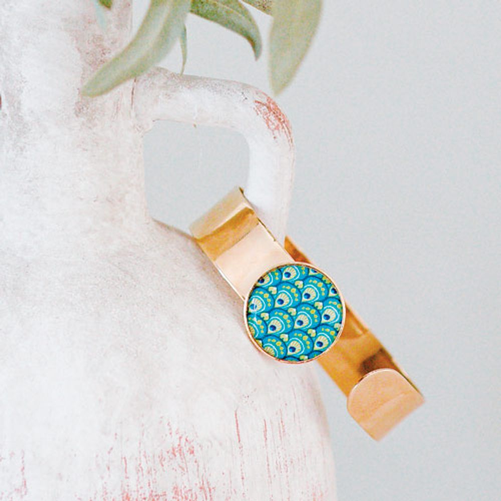 Bijoux - Medium bangle fully gilded with fine gold Les Parisiennes Poppy - LES JOLIES D'EMILIE