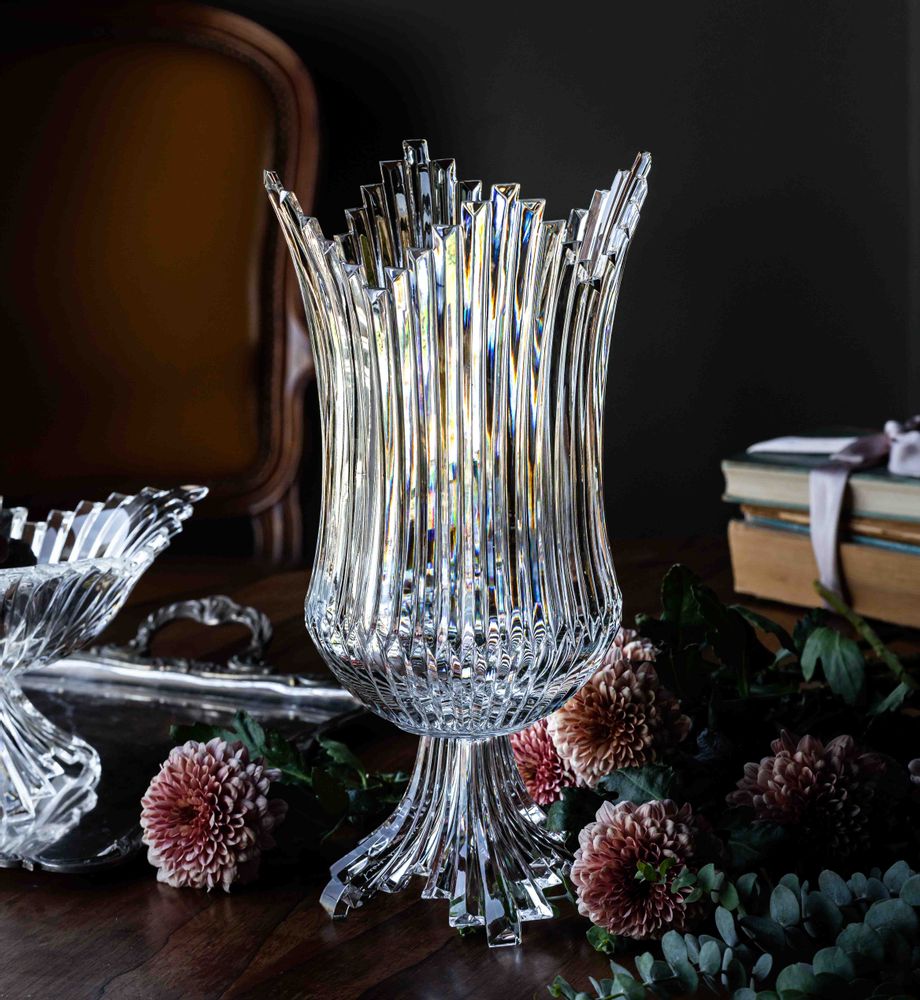 Vases - Vase en cristal taillé Chiara - LEONE DI FIUME