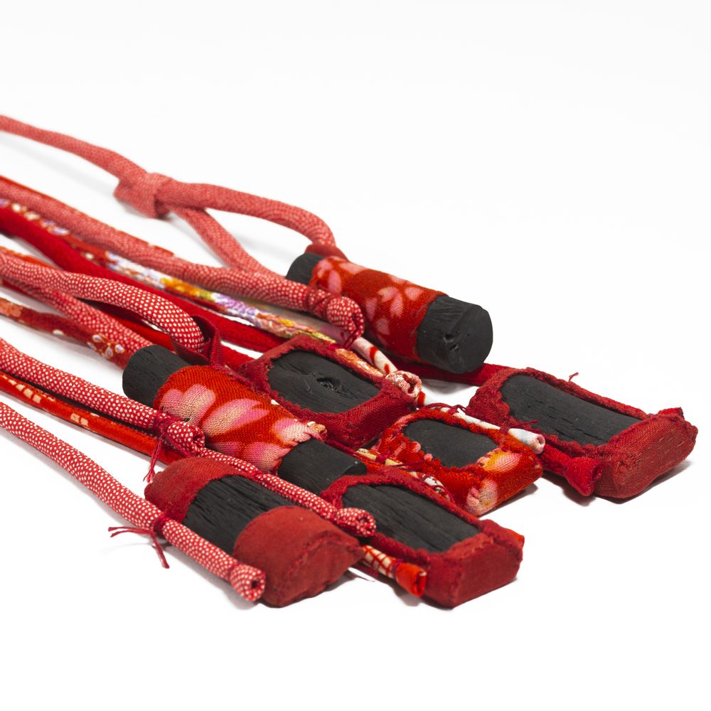 Jewelry - Long necklace KOFU-MINI-EDA - CHARCOAL ESKIMEÏT