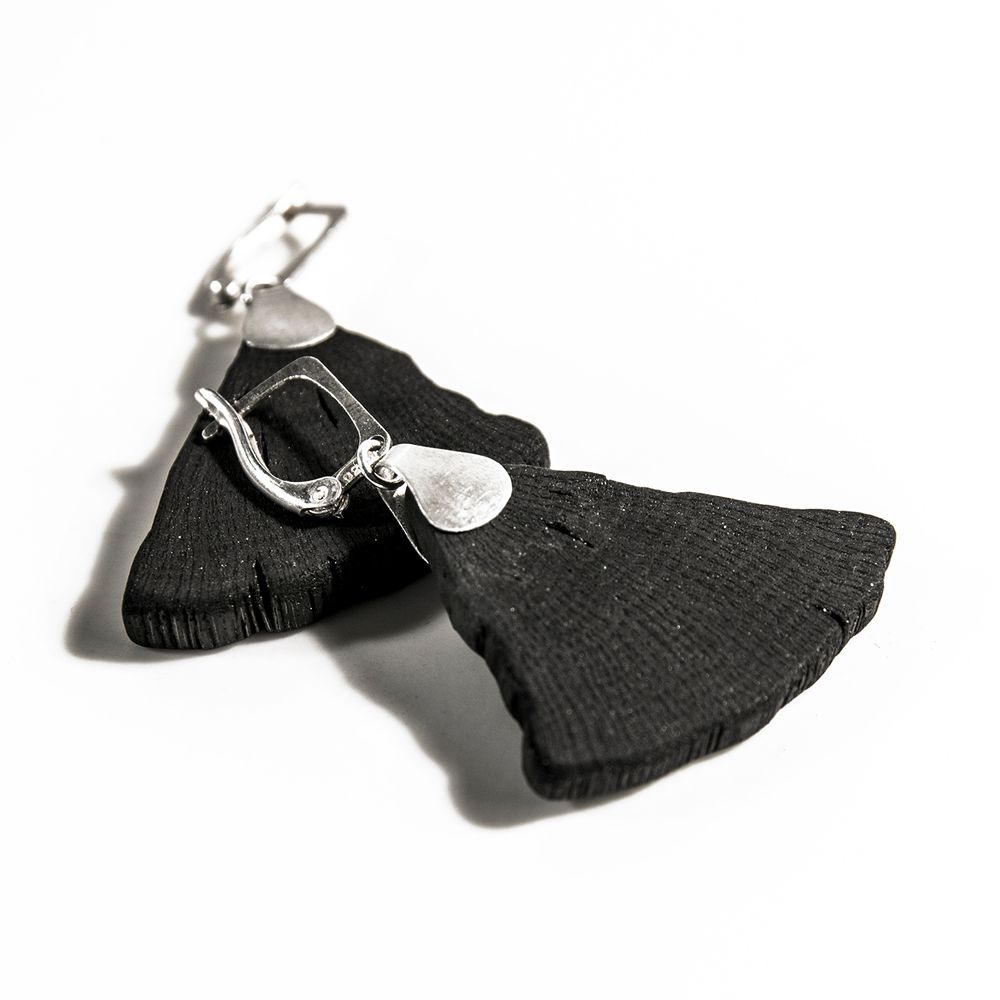 Jewelry - GIN-KIMONO-GINKO long necklace - CHARCOAL ESKIMEÏT
