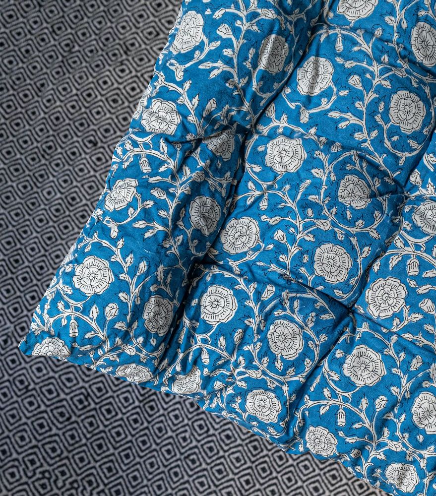 Tapis - BANNA - MATELAS INDIEN BLEU - JAMINI BY USHA BORA