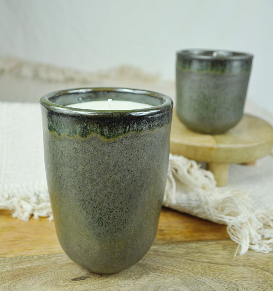 Coffrets et boîtes - BOUGIE 170G/300G MADE IN FRANCE EN CERAMIQUE univers jungle - NATOÈ FRAGRANCES