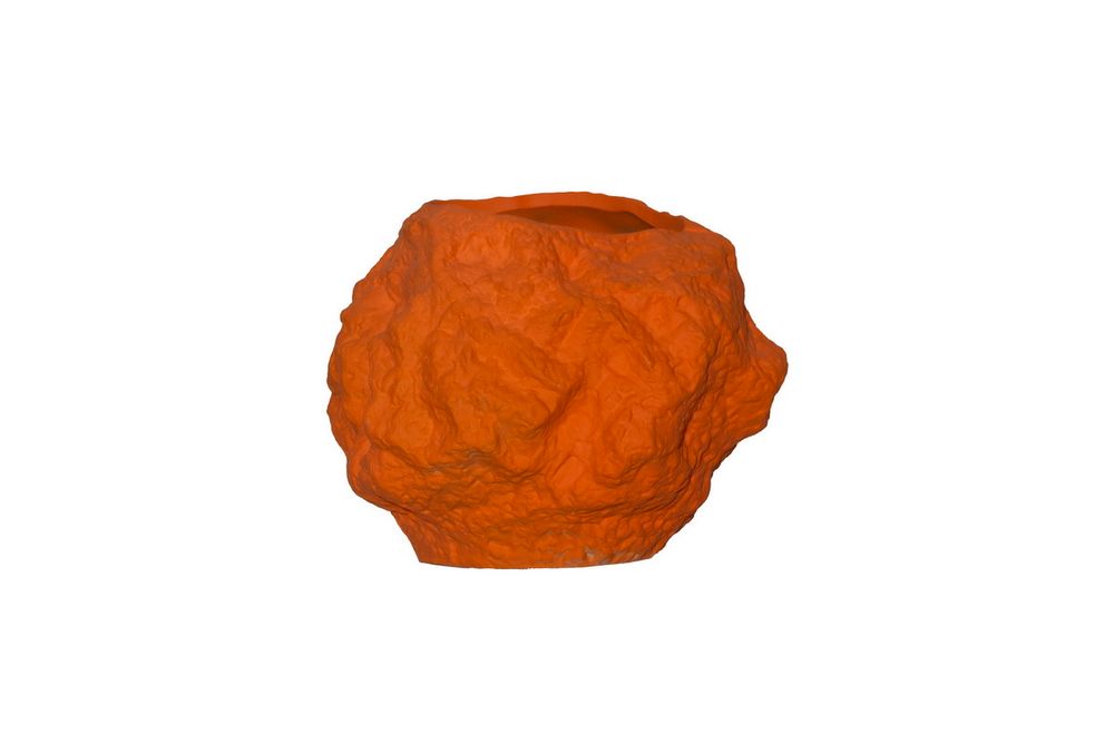 Vases - Vase en céramique à l'aspect rock, orange tendance CHU20OR - ELEMENT ACCESSORIES