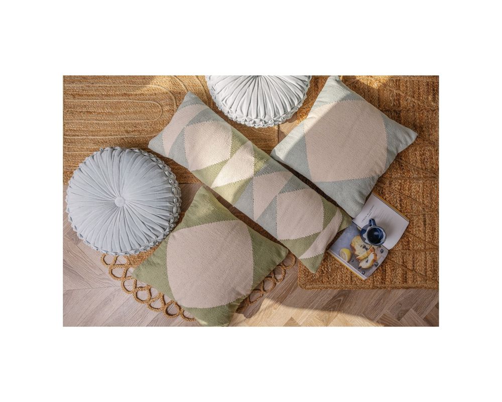 Fabric cushions - Sage Diamond Lumbar Pillow, 30x86 cm - CASA AMAROSA