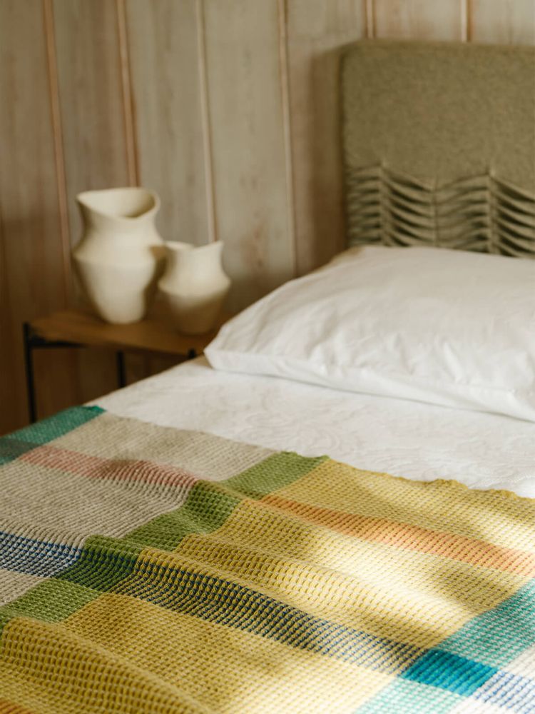 Design objects - Multicolor Waffle Wool Blanket - BUREL FACTORY