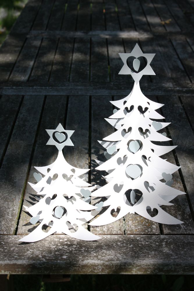 Autres décorations de Noël - Sapin de Noël, coeurs, double - LIVINGLY